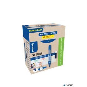   Táblamarker, 2,3 mm, kúpos, PILOT "V-Board Master, Bonus Pack", kék + betét