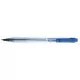 Golyóstoll, 0,27 mm, nyomógombos, átlátszó tolltest, PILOT "BP-S Matic", kék