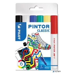   Dekormarker készlet, 1 mm, PILOT 'Pintor F' 6 különböző klasszikus szín