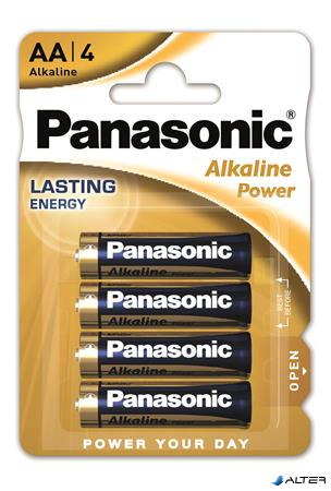 Elem, AA ceruza, 4 db, PANASONIC 'Alkaline power'