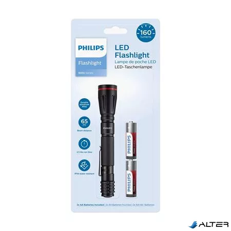 Elemlámpa, LED, 2xAA, PHILIPS