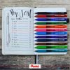 Zseléstoll, 0,35 mm, nyomógombos, PENTEL "EnerGelX BL107", fekete