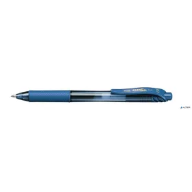   Zseléstoll, 0,35 mm, nyomógombos, PENTEL "EnerGelX BL107", kék