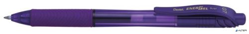 Zseléstoll, 0,35 mm, nyomógombos, PENTEL "EnerGelX BL107", lila