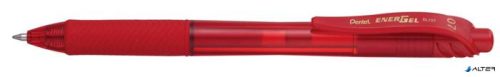 Zseléstoll, 0,35 mm, nyomógombos, PENTEL 'EnerGelX BL107', piros