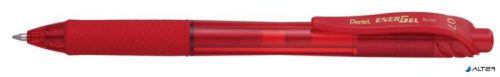 Zseléstoll, 0,35 mm, nyomógombos, PENTEL "EnerGelX BL107", piros