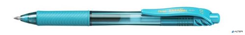Zseléstoll, 0,35 mm, nyomógombos, PENTEL "EnerGelX BL107", türkiz