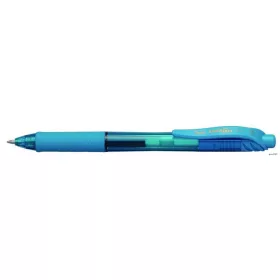  Zseléstoll, 0,35 mm, nyomógombos, PENTEL 'EnerGelX BL107', világoskék