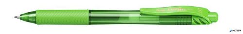 Zseléstoll, 0,35 mm, nyomógombos, PENTEL "EnerGelX BL107", világoszöld