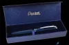 Zseléstoll, 0,35 mm, rotációs, diplomatakék tolltest, PENTEL 'EnerGel BL-2007' fekete, ajándék kék betéttel