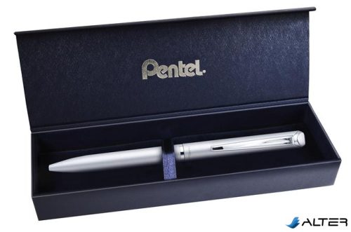 Zseléstoll, 0,35 mm, rotációs, ezüst tolltest, PENTEL "EnerGel BL-2007" kék