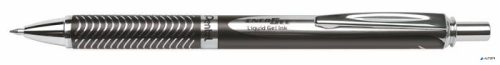 Zseléstoll, 0,35 mm, nyomógombos, fekete tolltest, PENTEL "EnerGel BL-407" kék