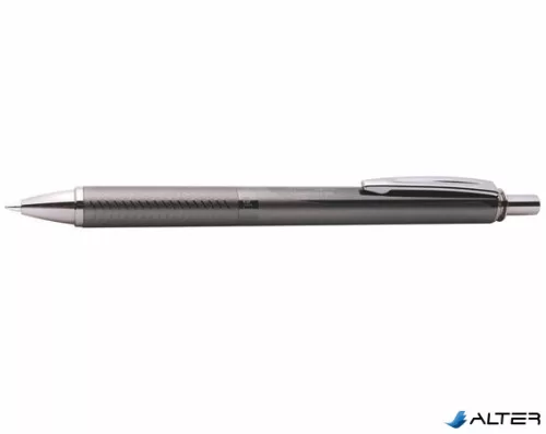 Zseléstoll, 0,35 mm, nyomógombos, antracit tolltest, PENTEL "EnerGel BL-407" fekete, ajándék kék tollbetéttel