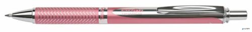Rollertoll, 0,35 mm, nyomógombos, rózsaszín tolltest, PENTEL 'EnerGel BL-407' kék