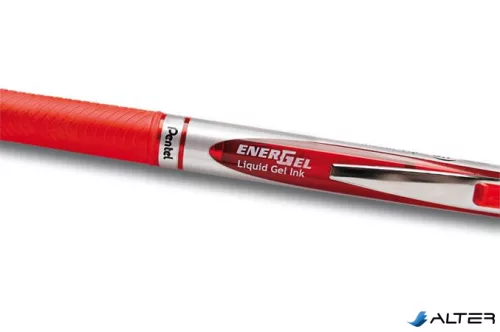 Zseléstoll, 0,35 mm, nyomógombos, PENTEL "EnerGel BL77", piros
