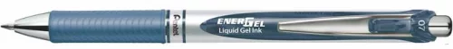 Zseléstoll, 0,35 mm, nyomógombos, PENTEL 'EnerGel BL77', sötétkék