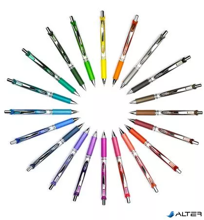 Zseléstoll, 035 mm, nyomógombos, PENTEL 'EnerGel BL77', korall