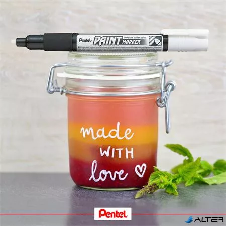 Lakkmarker, 2 mm, kúpos, PENTEL "MMP20", fehér