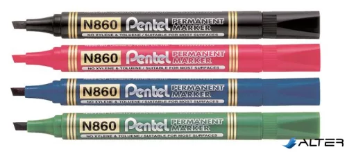 Alkoholos marker, 0,6-4,5 mm, vágott, PENTEL 'N860', kék