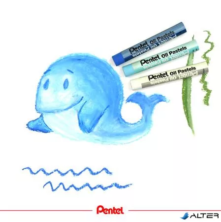 Olajpasztell kréta, PENTEL, 'Arts', 12 különböző szín