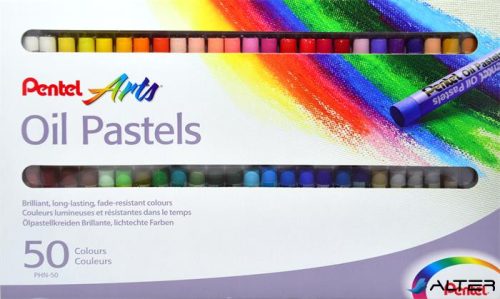 Olajpasztell kréta, PENTEL, "Arts", 50 különböző szín