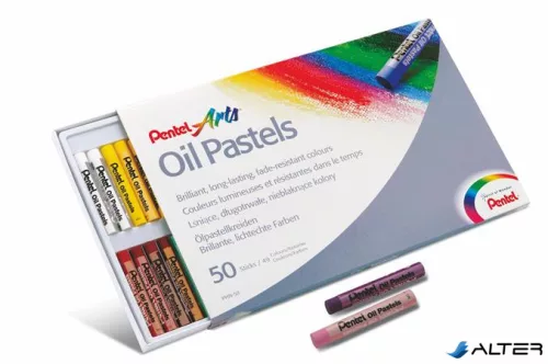 Olajpasztell kréta, PENTEL, 'Arts', 50 különböző szín