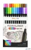 Tűfilc készlet, 0,4 mm, PENTEL "Pointliner", 24 különböző szín