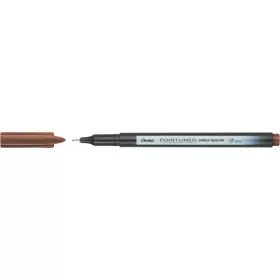 Tűfilc, 0,4 mm, PENTEL 'Pointliner', dióbarna