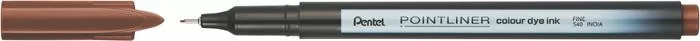 Tűfilc, 0,4 mm, PENTEL "Pointliner", dióbarna