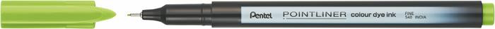 Tűfilc, 0,4 mm, PENTEL "Pointliner", almazöld