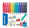Filctoll készlet, 0,39-0,7 mm, törölhető, PILOT "Frixion Colors", 12 különböző szín