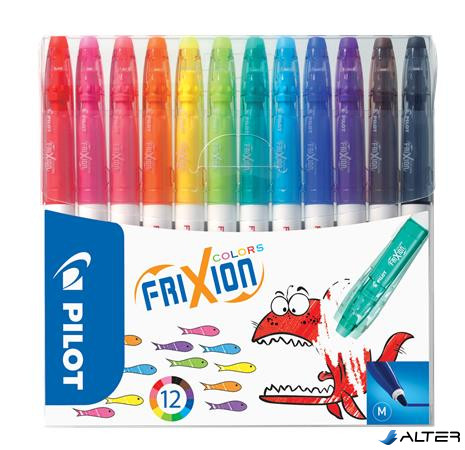 Filctoll készlet, 0,39-0,7 mm, törölhető, PILOT "Frixion Colors", 12 különböző szín