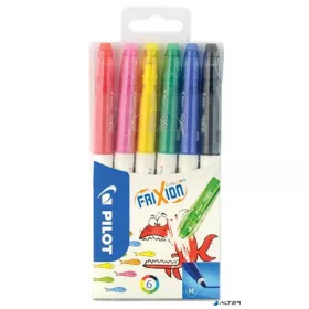   Filctoll készlet, 0,39-0,7 mm, törölhető, PILOT "Frixion Colors", 6 különböző szín