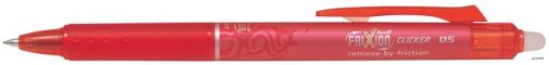 Rollertoll, 0,25 mm, törölhető, nyomógombos, PILOT 'Frixion Clicker', piros