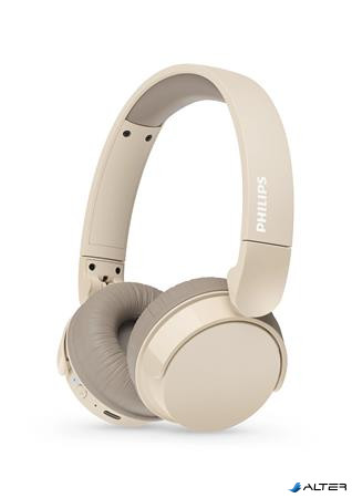 Fejhallgató, vezeték nélküli, Bluetooth 5.3, PHILIPS "TAH3209", bézs