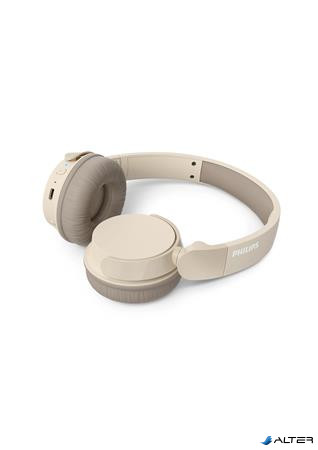 Fejhallgató, vezeték nélküli, Bluetooth 5.3, PHILIPS 'TAH3209', bézs