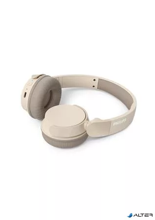 Fejhallgató, vezeték nélküli, Bluetooth 5.3, PHILIPS "TAH3209", bézs