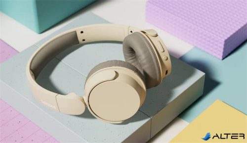 Fejhallgató, vezeték nélküli, Bluetooth 5.3, PHILIPS 'TAH3209', bézs