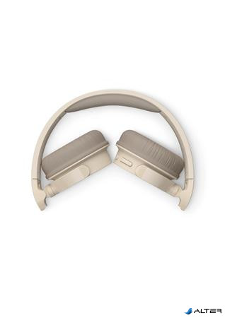Fejhallgató, vezeték nélküli, Bluetooth 5.3, PHILIPS 'TAH3209', bézs