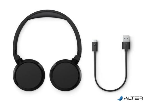 Fejhallgató, vezeték nélküli, Bluetooth 5.3, PHILIPS "TAH3209", fekete