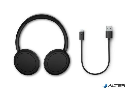 Fejhallgató, vezeték nélküli, Bluetooth 5.3, PHILIPS "TAH5209", fekete