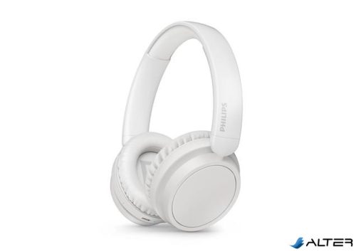 Fejhallgató, vezeték nélküli, Bluetooth 5.3, PHILIPS "TAH5209", fehér