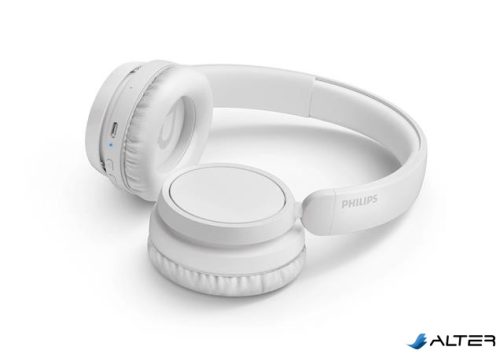 Fejhallgató, vezeték nélküli, Bluetooth 5.3, PHILIPS 'TAH5209', fehér