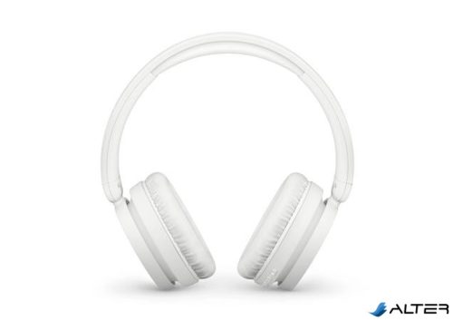 Fejhallgató, vezeték nélküli, Bluetooth 5.3, PHILIPS 'TAH5209', fehér