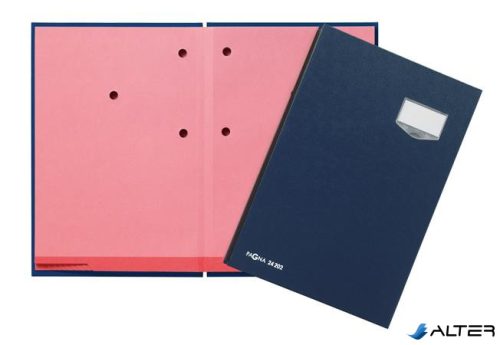 Aláírókönyv, A4, 20 rekeszes, karton, PAGNA, kék