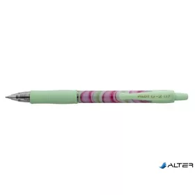   Zseléstoll, 0,32 mm, nyomógombos, zöld tolltest, PILOT "G-2 Flow", kék