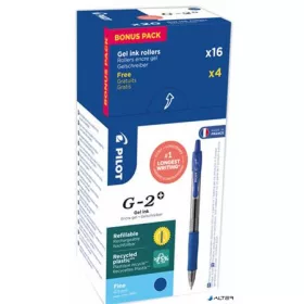   Zseléstoll, 0,32 mm, nyomógombos, PILOT "G-2", 20 db, kék