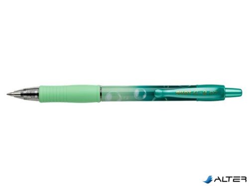 Zseléstoll, 0,32 mm, nyomógombos, PILOT 'G-2 Green Bubble', kék