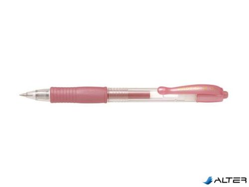 Zseléstoll, 0,32 mm, nyomógombos, PILOT 'G-2 Metallic', rózsaszín