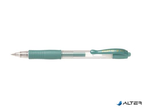Zseléstoll, 0,32 mm, nyomógombos, PILOT "G-2 Metallic", zöld